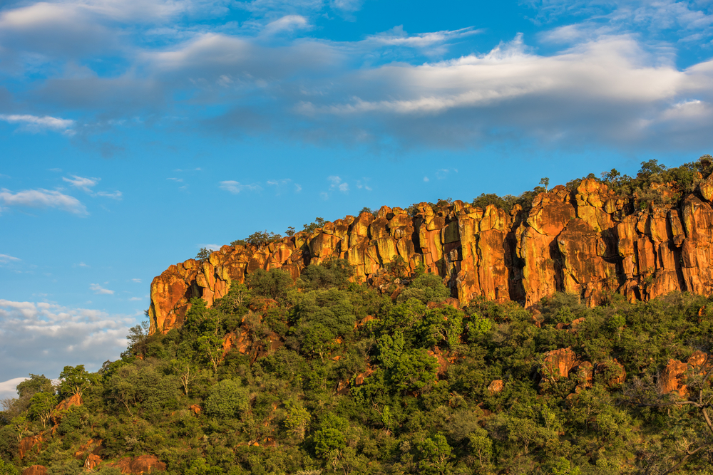 waterberg plateau national park ridge with blue sky
