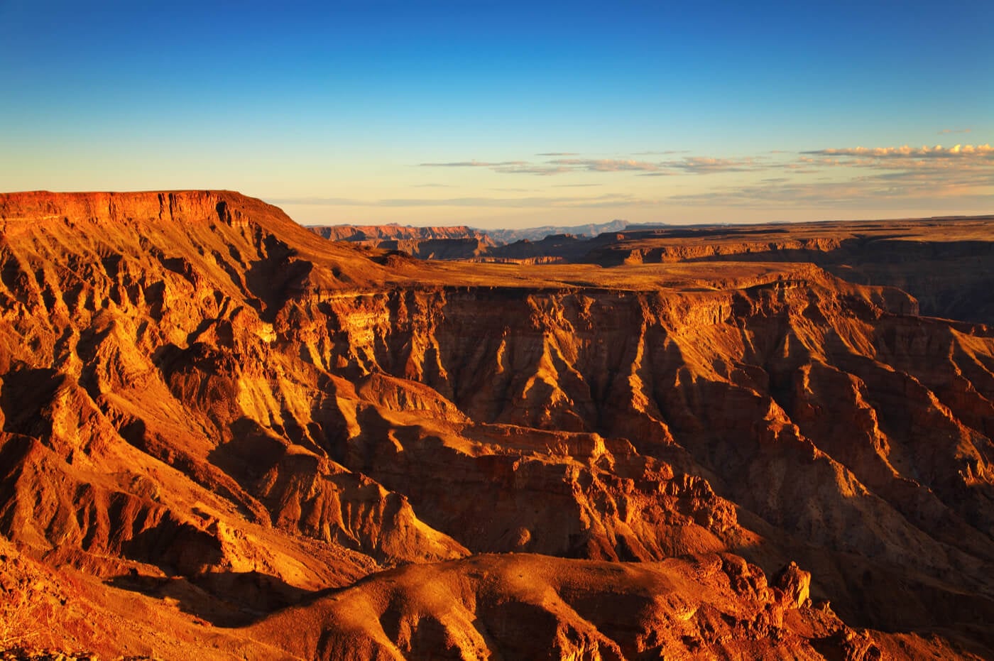 fish river canyon sun setting